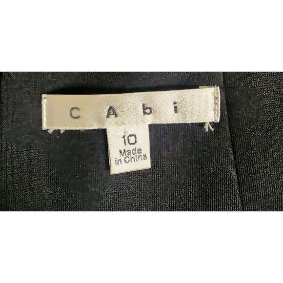 Cabi Black Size 10 Sleeveless Sheath Solid Classic Peplum Wiggle Skirt & Top Set - Picture 7 of 7